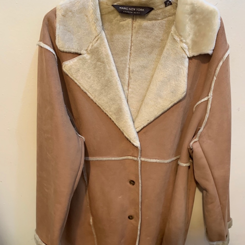 Marc New York   Andrew Marc. faux suede coat